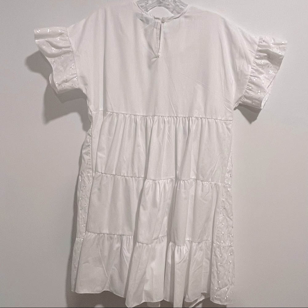 PRETTY LITTLE THING White Broderie Anglaise Smock Dress - Picture 8 of 12